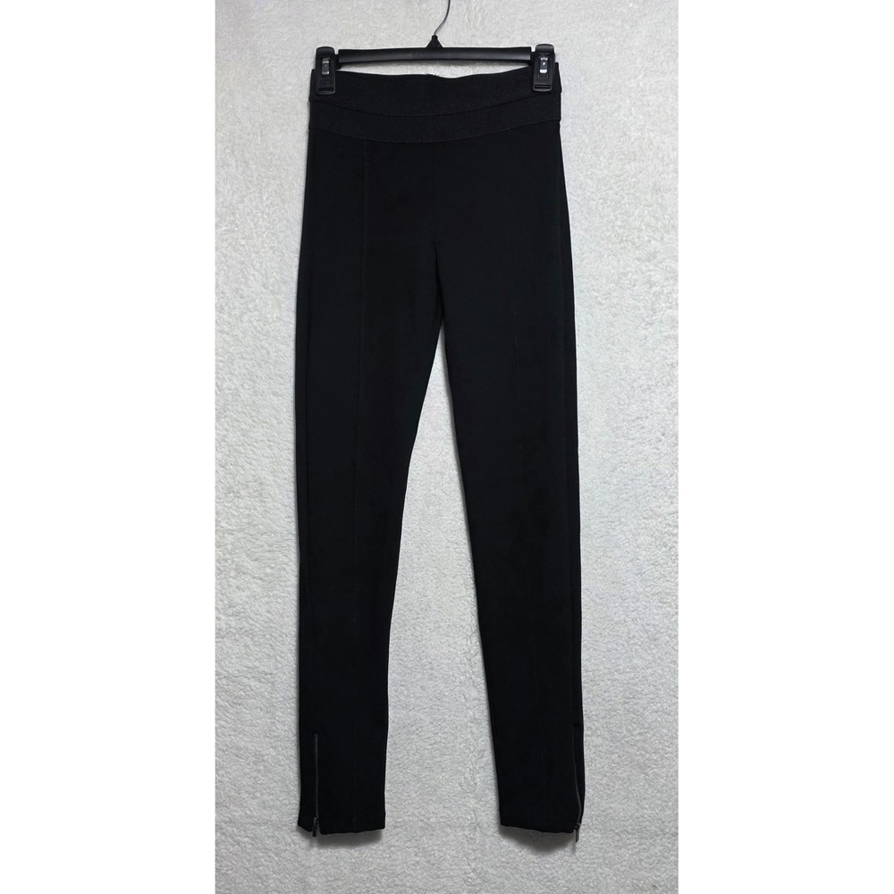 Dex Black High Rise Ponte Knit Leggings with Ankle Zippers XS/TP Women's Pants